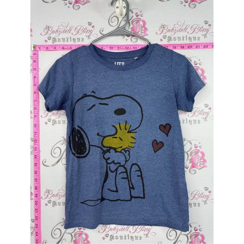 Peanuts Blue T-Shirt with Snoopy & Woodstock Print